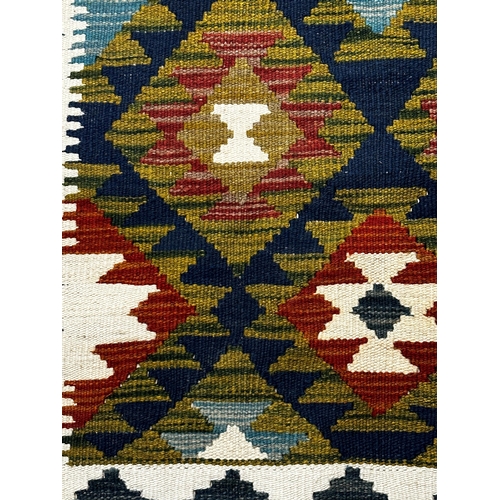 481 - Colourful Maimana Kelim or Kilim runner. Measures 286 x 79cm