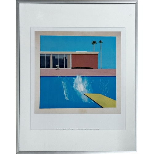 2288 - David Hockney (b. 1937) - 'A Bigger Splash', giclée print, 22 x 22cm, framed