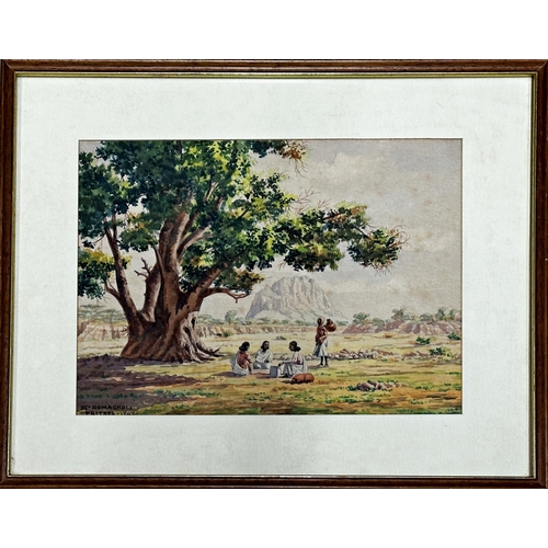 2509 - Giovanni Romagnoli (1893-1976, Italian) 'Scenes of Eritrea', signed, four watercolours, 30cm x 22cm ... 