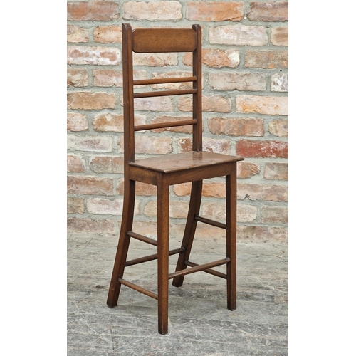 2413 - Georgian mahogany Shaker style child's chair H 91cm x W 33cm x D 29cm