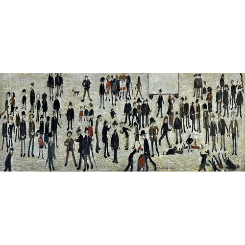 2293 - Laurence Stephen Lowry (1887-1976) 'Crowd Around A Cricket Sight Board', limited edition 33/850 prin... 