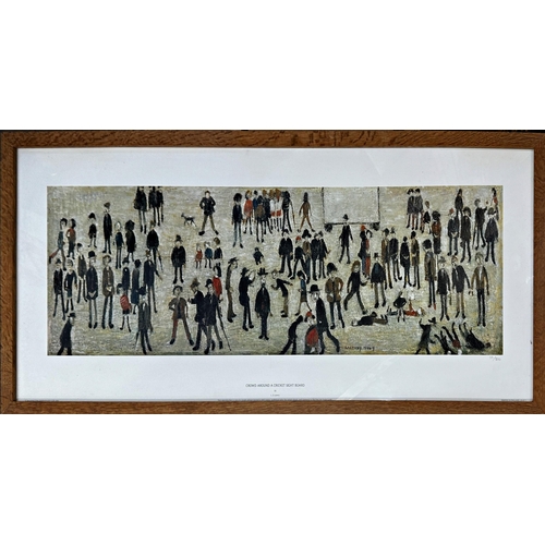 2293 - Laurence Stephen Lowry (1887-1976) 'Crowd Around A Cricket Sight Board', limited edition 33/850 prin... 