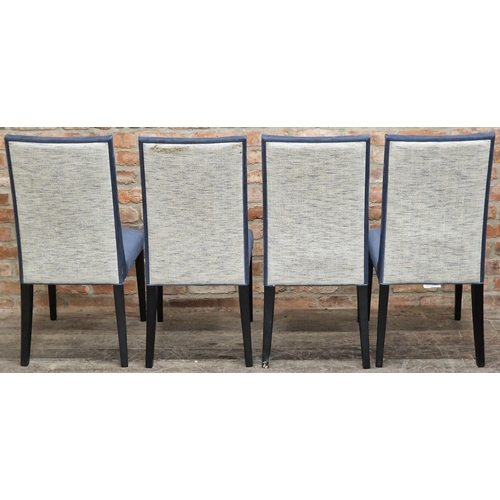 2454 - Set of four contemporary Italian button back dining chairs, 100cm high (4)