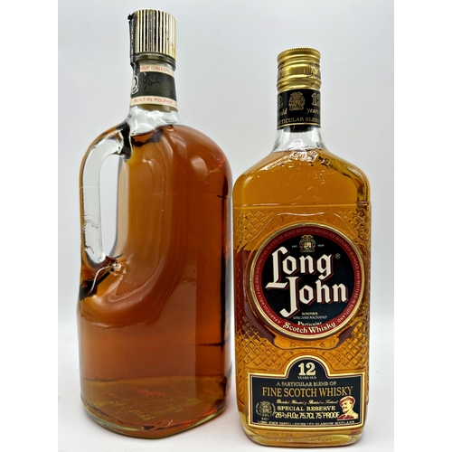 415 - Vintage half gallon bottle of Teachers whiskey with a further bottle of Long John whiskey (2)