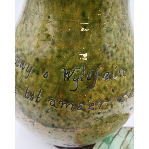 5 - The estate of Peter & Joy Evans of Whiteway, Stroud - Large Ewenny Pottery Jug (no handle) inscribed... 