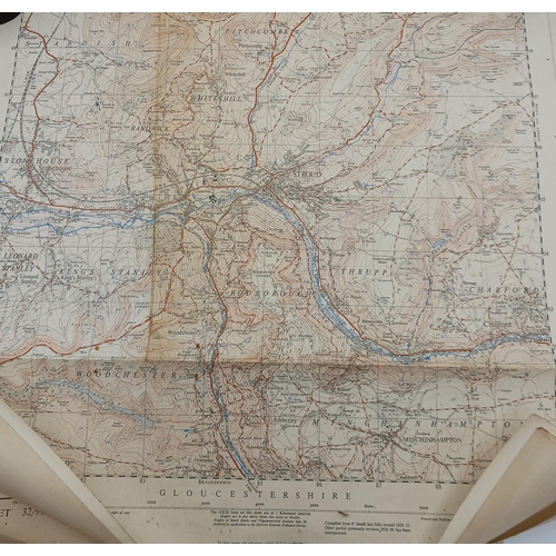 67 - The estate of Peter & Joy Evans of Whiteway, Stroud - Old ordinate survey maps of the Whiteway area,... 