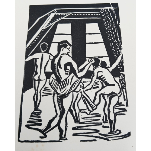 75 - The estate of Peter & Joy Evans of Whiteway, Stroud - A folio of 23 Lino Cut prints dating to 1935, ... 