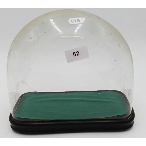 79 - The estate of Peter & Joy Evans of Whiteway, Stroud - Antique glass dome, rectangular baize topped b... 