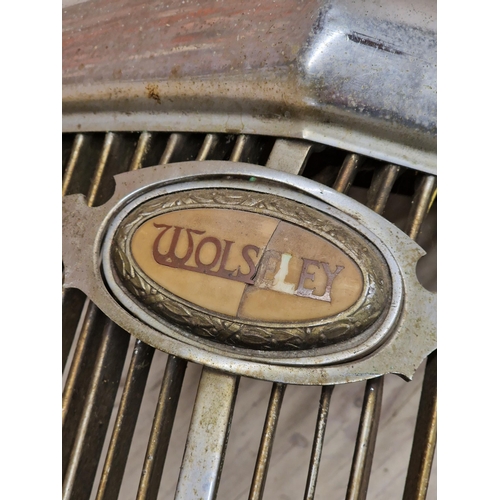 349 - Vintage Wolseley chrome radiator grill, 77cm high x 45cm wide