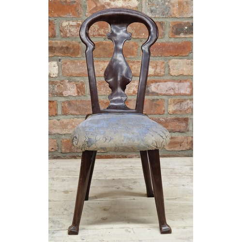 2447 - Antique child or doll size Queen Anne mahogany dining chair, 70cm high