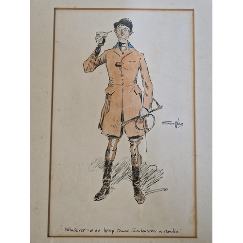 2519 - 'Snaffles' (Charles Johnson Payne, 1884-1967) - The Horsey Man Afoot, signed, hand coloured print, 2... 