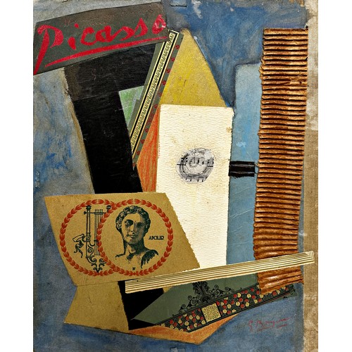 2277 - Georges Braque (1882-1963) - 'Guitare Ceret Boudin' homage to Picasso, signed and inscribed verso, c...