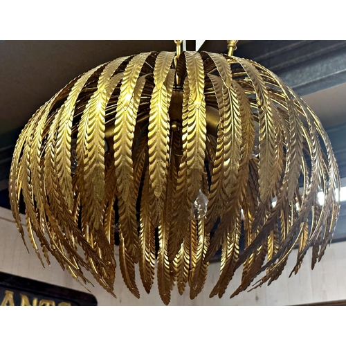 2221 - John Lewis 'Monserrat' gilt leaf pendant light, 52cm diameter