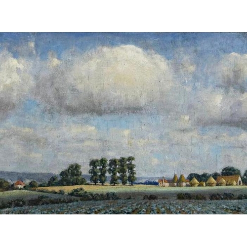 2510 - Roger Corfe (1912-2004) - 'Kentish Landscape', signed and titled verso, James Bourlet & Sons ltd lab... 