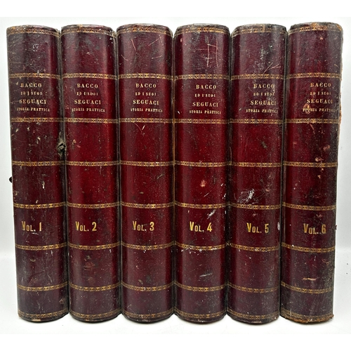 386 - Four various 19th century large faux books, joined in sets of six, in leather and applied with marbl... 