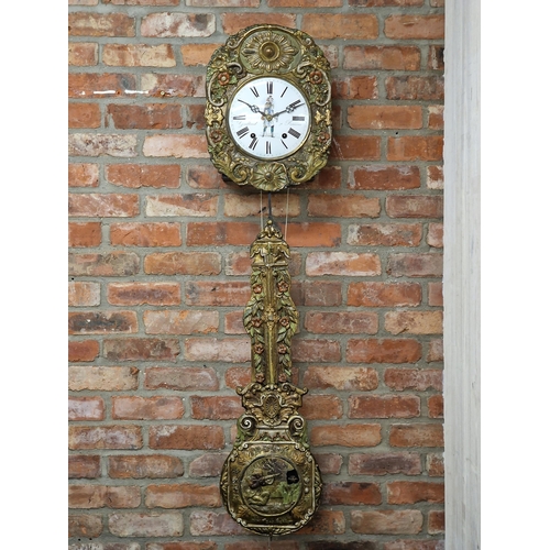 1058 - Unusual and impressive Comtoise clock,, 9.5