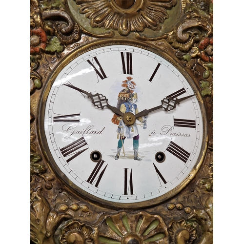 1058 - Unusual and impressive Comtoise clock,, 9.5