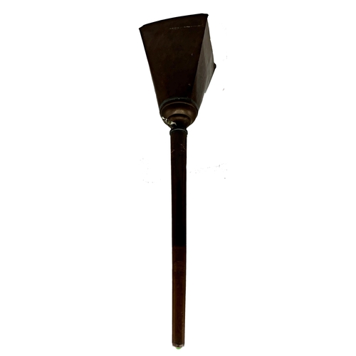 325 - Antique copper torch, 59cm long