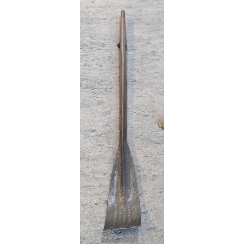 2456 - Late Victorian Cambridge college rowing oar with hand painted paddle, with Trinity 4 Bumps inscripti... 