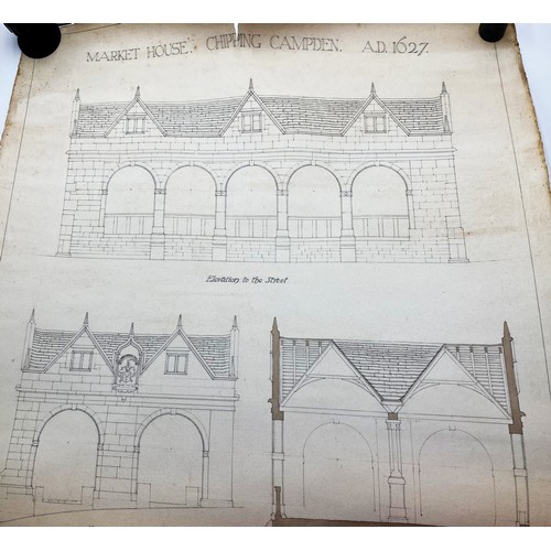 66 - The estate of Peter & Joy Evans of Whiteway, Stroud - A good collection of architectural drawings by... 