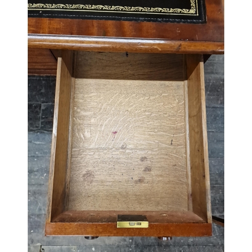 1200 - Good quality 19th century mahogany partners desk, fitted with an arrangement of drawers and cupboard... 