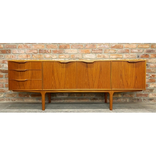 1136 - 1960s A H McIntosh of Kirkcaldy teak sideboard, 202cm L x 26 D x 75H