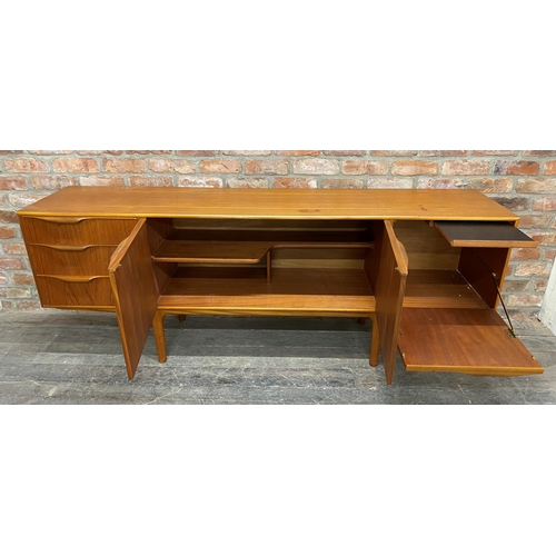 1136 - 1960s A H McIntosh of Kirkcaldy teak sideboard, 202cm L x 26 D x 75H