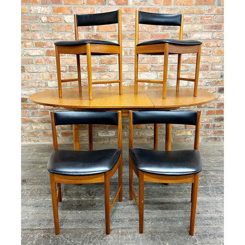 1137 - 1960s A H McIntosh extending dining table and four 9533 chairs, the table 168cm extended x 122cm wid... 