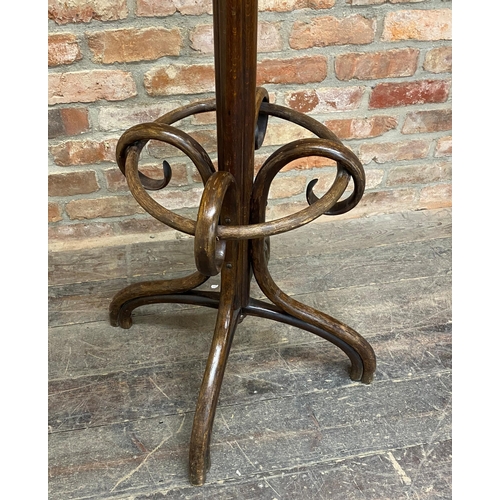 1229 - Early 20th century Thonet bentwood hall stand, H 202cm (af)