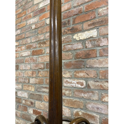 1229 - Early 20th century Thonet bentwood hall stand, H 202cm (af)