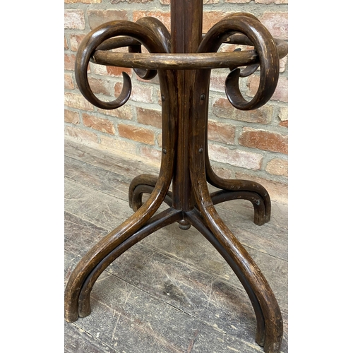 1229 - Early 20th century Thonet bentwood hall stand, H 202cm (af)