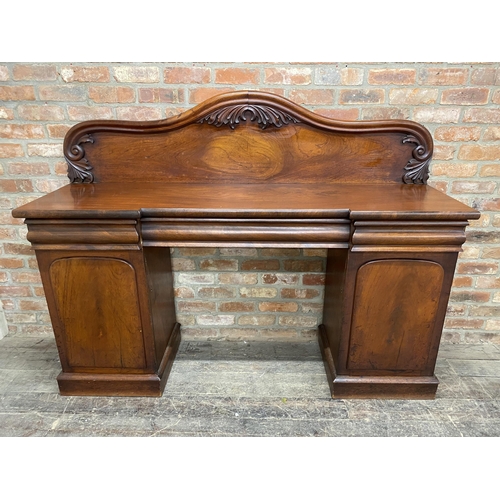 1283 - Unusual 19th century Australian cedar twin pedestal sideboard chiffonier, believed to be made by the... 