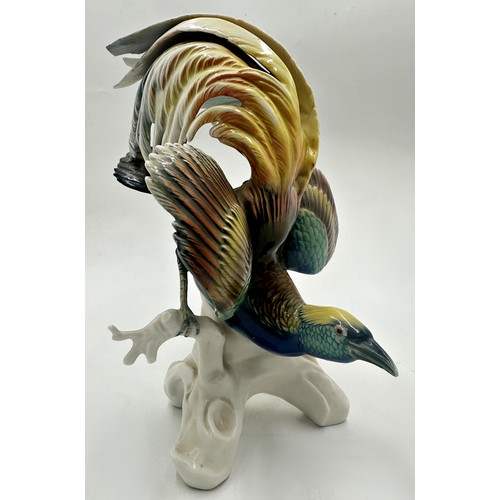 2193 - Karl Ens porcelain Bird Of Paradise, 27cm high