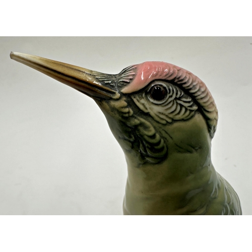 2196 - Karl Ens porcelain Woodpecker, 23cm high