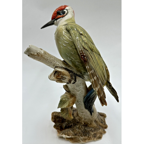 2197 - Gunther Granget for Hutschenreuther porcelain Woodpecker, 26cm high