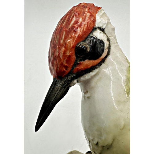 2197 - Gunther Granget for Hutschenreuther porcelain Woodpecker, 26cm high