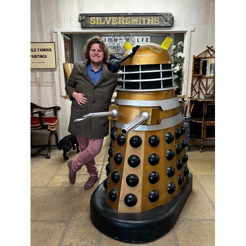 216 - Dr Who - Full size replica Dalek, AARUII 2 Gold Dalek from Peter Cushing film 'Daleks Invasion Earth... 