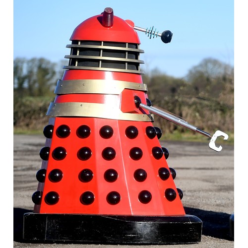 215 - Dr Who - Full size replica Dalek, AARU 2 second command red Dalek from Peter Cushing film 'Dr Who an... 