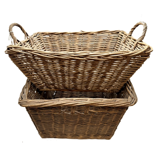 2336 - Large Vintage Wicker Baskets (2)