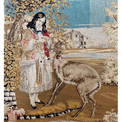 1424 - Quantity Of Antique Tapestries To Include Sampler & Large 19th Century Example. Largest Measures 70 ... 