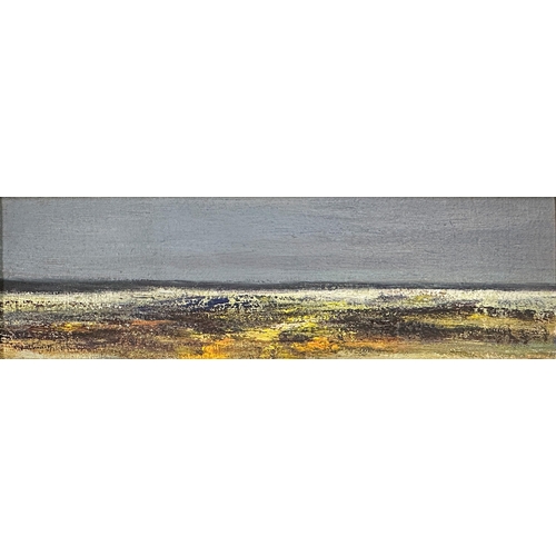 1175 - Kurt Ullberger (1919-2008) - landscape, signed, oil on canvas, 14 x 54cm, framed