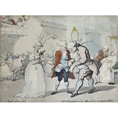 1396 - Thomas Rowlandson (1756-1827) - 'Mr Underwood, Hackney Assembly 1785', signed, titled, Walkers Galle... 