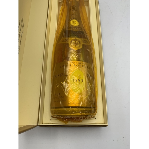 2358 - Boxed Maque Deposee Louis Roederer 1987 Cristal Champagne. Unopened.