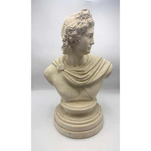 2363 - Grand Tor type plaster Roman bust of Apollo, 53cm high