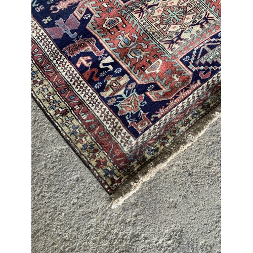 1439 - Good Quality North West Persian Bidjar runner, bespoke five medallion design on blue ground, 330 x 1... 