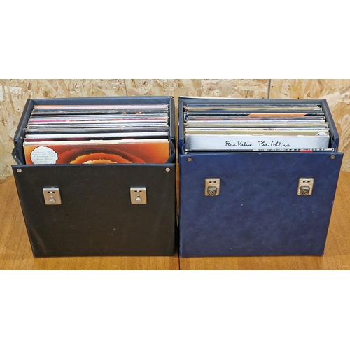 188 - Vinyl - Two records cases full of records spanning various genres and eras to include Phil Collins, ... 