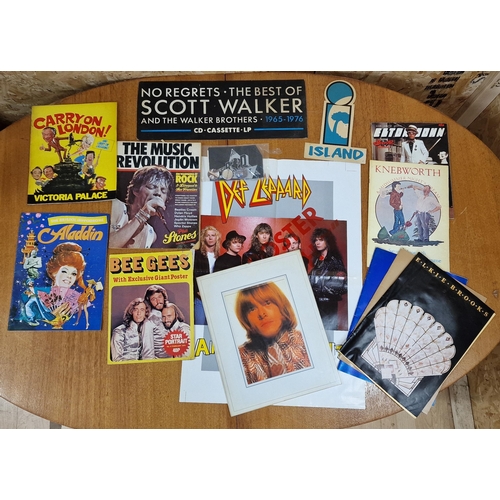 141 - Mixed Lot Of Assorted Music Memorabilia To Include Posters, Pictures, Programmes etc