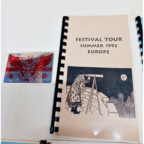 34 - 9 tour itineraries including:- A-Ha, France, August 1987 and A-Ha World Tour 87/88, with laminate pa... 