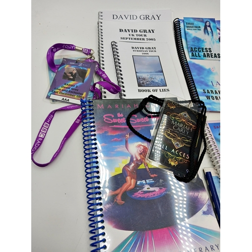 35 - 10 tour itineraries for:- Miley Cyrus, Wonderful World tour, 2009, with one laminate pass and two st... 