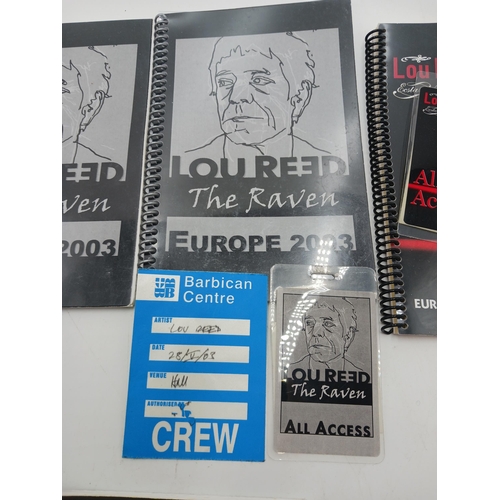 37 - 1993 itinerary for The Velvet Underground European tour, with laminate pass. Plus itinerary for Lou ... 